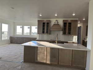 Kitchen with a large island