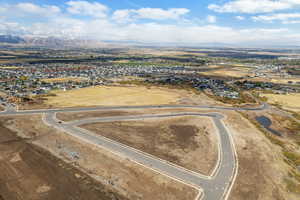 Drone / aerial view with a mountain view