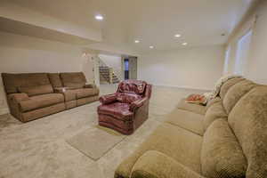 View of carpeted living room