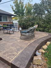 You really must see this to appreciate it.  You'll spend many hours here enjoying the beauty.  The deck is about 12x15.