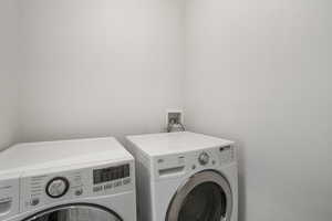 Laundry area featuring washer and dryer