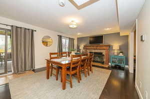 Dining area off of the kitchen