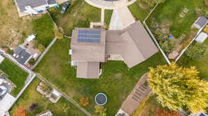 Drone / aerial view and solar panel view