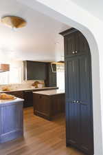 Kitchen with dishwasher and wood-type flooring