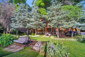 View of yard with a patio