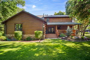 Exterior space with a front yard