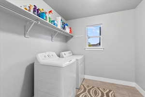 Large Laundry room with plenty of storage