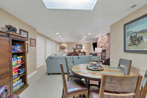 Dining space off Basement Living area