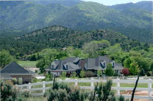 Aerial view featuring a Pine Valley mountain view and privacy