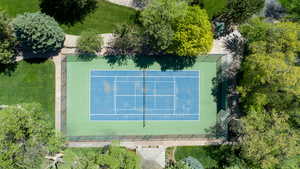 Drone / aerial view of tennis/pickleball courts