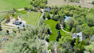 Drone / aerial view of property