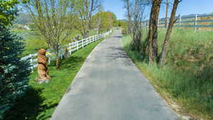 View of Rachel lane to house