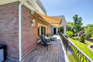 Deck off Primary bedroom overlooking Ash Creek and pasture