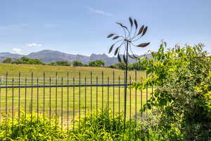 Kolob and pasture view from pool area