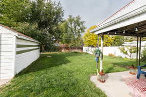 View of yard featuring a patio