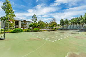 View of tennis court