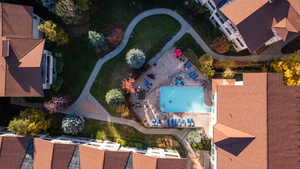 Birds eye view of property