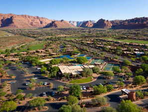 Bird's eye view featuring a mountain view