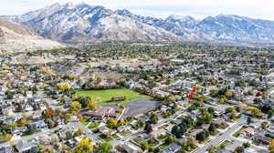 Bird's eye view featuring a mountain view