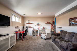 View of carpeted office space