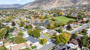 Bird's eye view featuring a mountain view