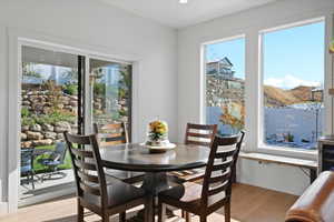 Dining room featuring light hardwood / wood-style floors