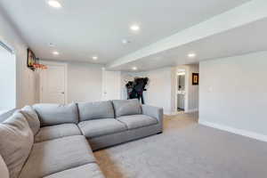 View of carpeted living room