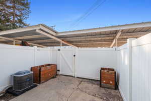 View of patio / terrace featuring central air condition unit