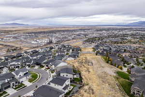 Drone / aerial view with a mountain view