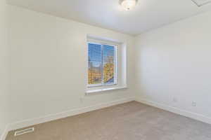 View of carpeted spare room