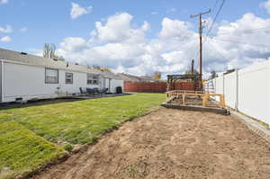 View of yard with a patio area