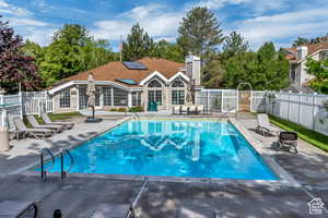 View of pool with a patio