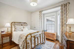 Bedroom featuring hardwood / wood-style floors