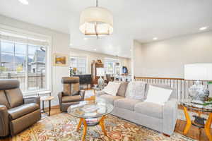 Living room featuring light hardwood / wood-style floors