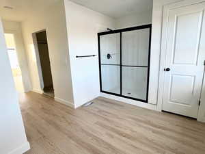 Bathroom featuring hardwood / wood-style flooring