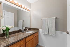 Bathroom featuring vanity