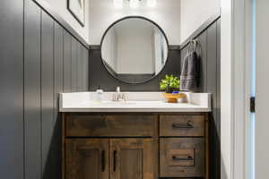 Half bathroom with vanity