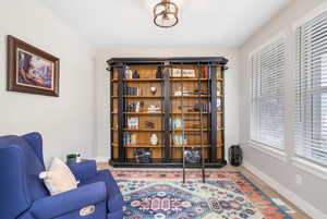 Sitting room featuring light LVP flooring