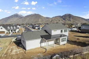 Drone / aerial view of back/side of home