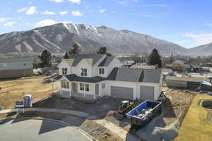 Drone / aerial view of front/side of home