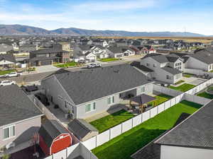 Bird's eye view featuring a mountain view