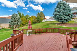 Large backyard deck