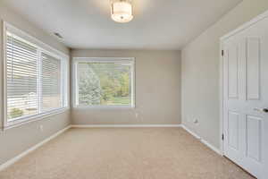 Spacious bedroom 2 with view of mountain