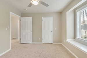 Large size bedroom 1, baybox window and ceiling fan