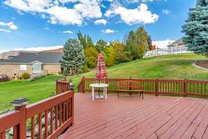 Large size deck in the back of the house