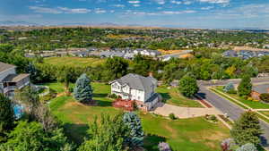 Bird's eye view of the house