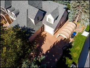 Drone view garage/carport