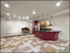 Basement kitchen/bar