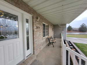 Exterior space featuring a porch