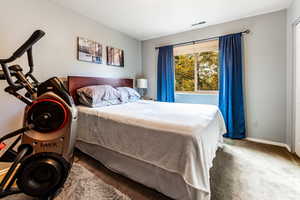 View of carpeted bedroom